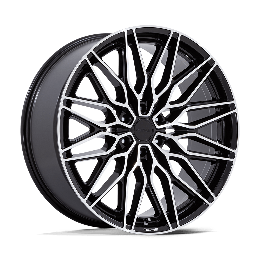 Niche 1PC Nc278 Calabria 6 22X9.5 6X135 +30MM Gloss Black W/ Machined