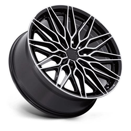 Niche 1PC Nc278 Calabria 6 24X10 6X135 +30MM Gloss Black W/ Machined