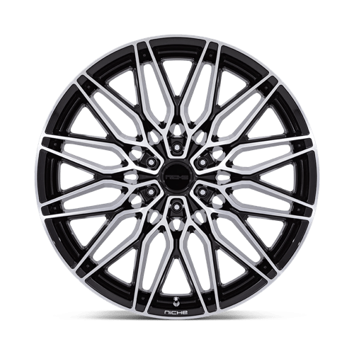 Niche 1PC Nc278 Calabria 6 24X10 6X135 +30MM Gloss Black W/ Machined
