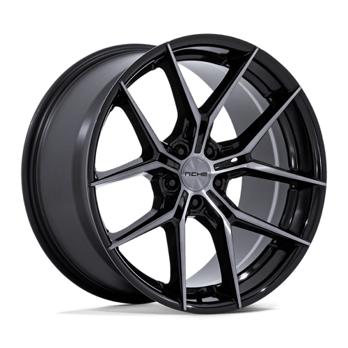 Niche 1PC Nc279 Prodigy 5 18X9.5 5X120 +40MM Gloss Black Dark Tinted Clear