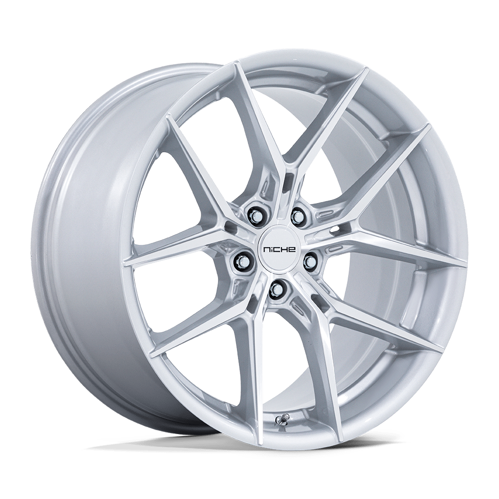Niche 1PC Nc279 Prodigy 5 19X8.5 5X114.3 +35MM Silver W/ Machined Face