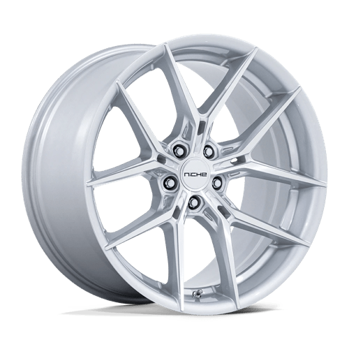 Niche 1PC Nc279 Prodigy 5 22X10.5 5X112 +38MM Silver W/ Machined Face