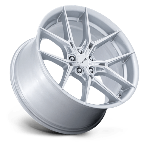 Niche 1PC Nc279 Prodigy 5 24X10 5X130 +20MM Silver W/ Machined Face