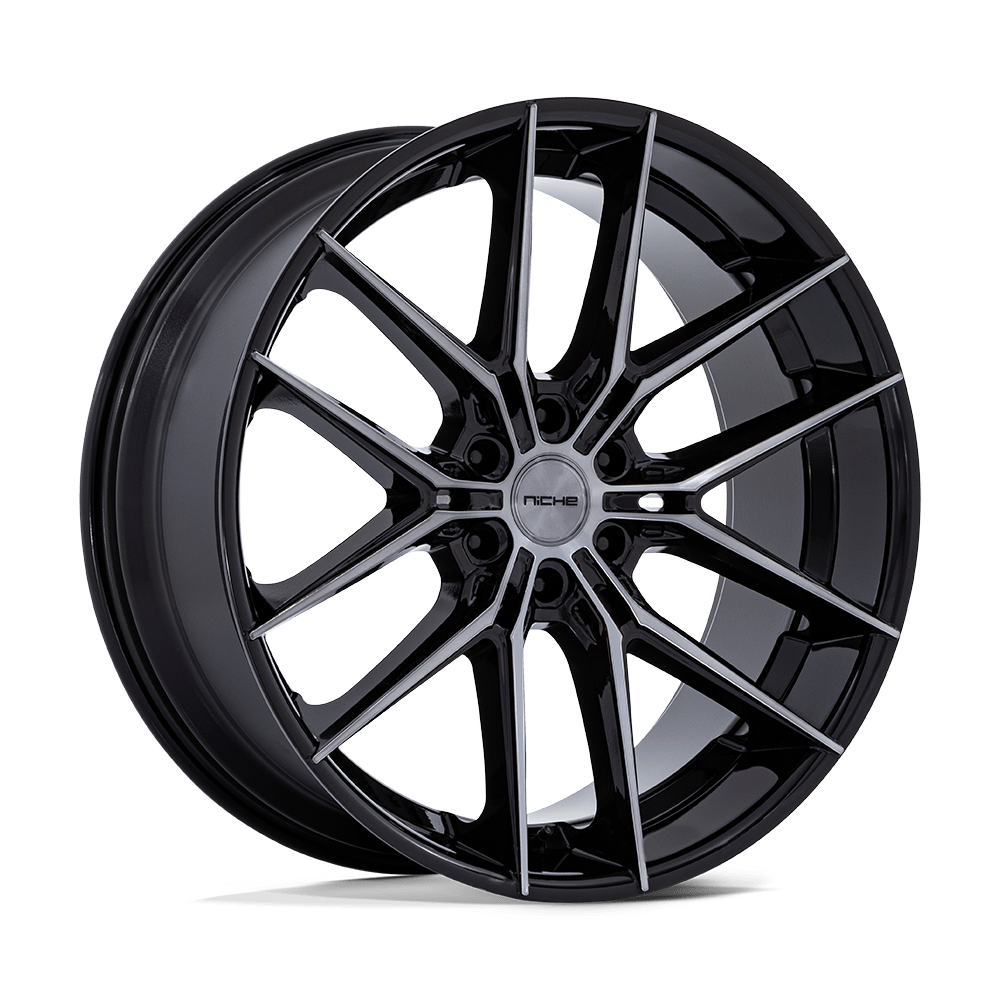 Niche 1PC Nc280 Prodigy 6 22X9.5 6X135 +25MM Gloss Black Dark Tinted Clear