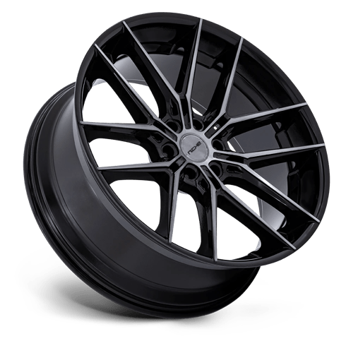 Niche 1PC Nc280 Prodigy 6 24X10 6X135 +25MM Gloss Black Dark Tinted Clear
