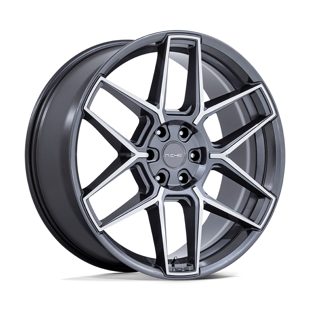 Niche 1PC Nc281 Rise 24X10 5X127 +30MM Anthracite W/ Machined Face