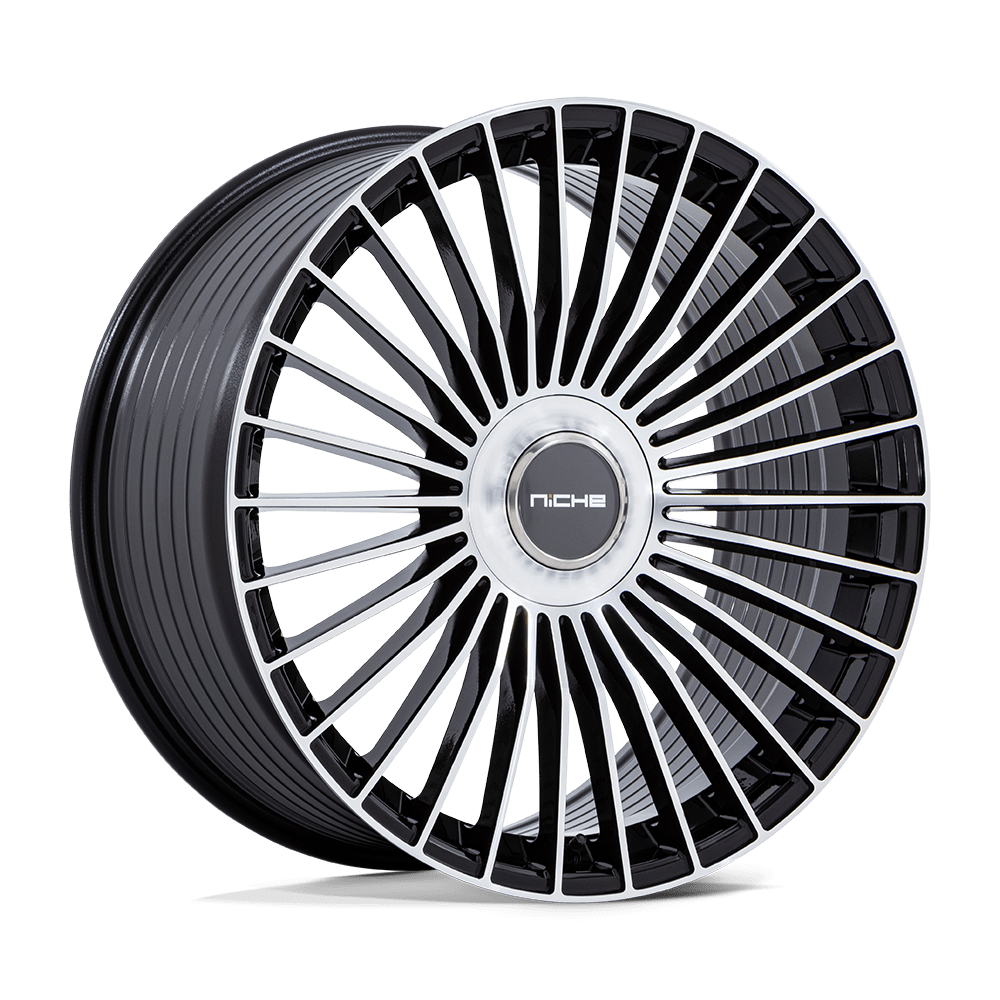 Niche 1PC Nc282 Serene 22X9 BLANK +20MM Gloss Black W/ Machined Face