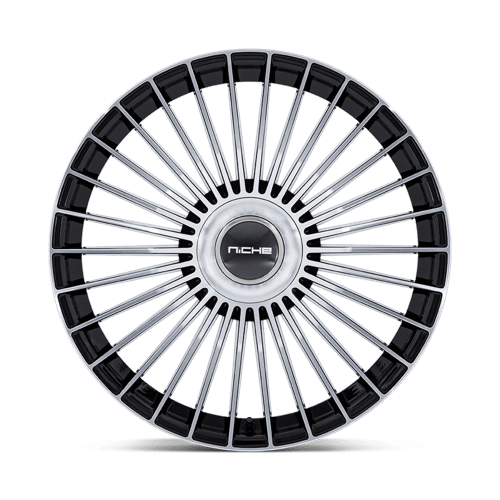 Niche 1PC Nc282 Serene 20X10.5 5X112/5X114.3/5X114 +40MM Gloss Black W/ Machined Face