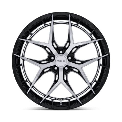 Niche 1PC Nc286 Riviera 20X11 5X115 +20MM Gloss Black W/ Machined Face
