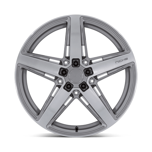 Niche 1PC M270 Teramo 20X9 5X114.3 +25MM Anthracite Brushed Face Tint