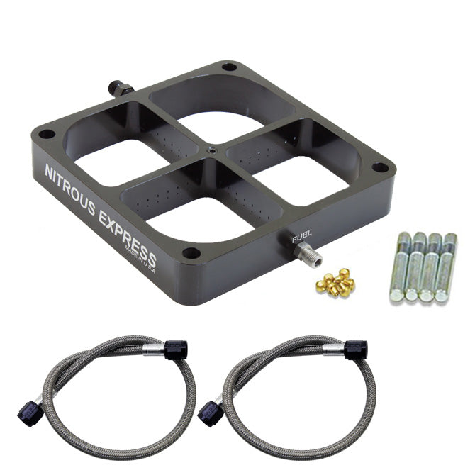 Nitrous Express Single Entry Crossbar 8500 Based Throttle Body Nitrous Plate Conversion - NX639