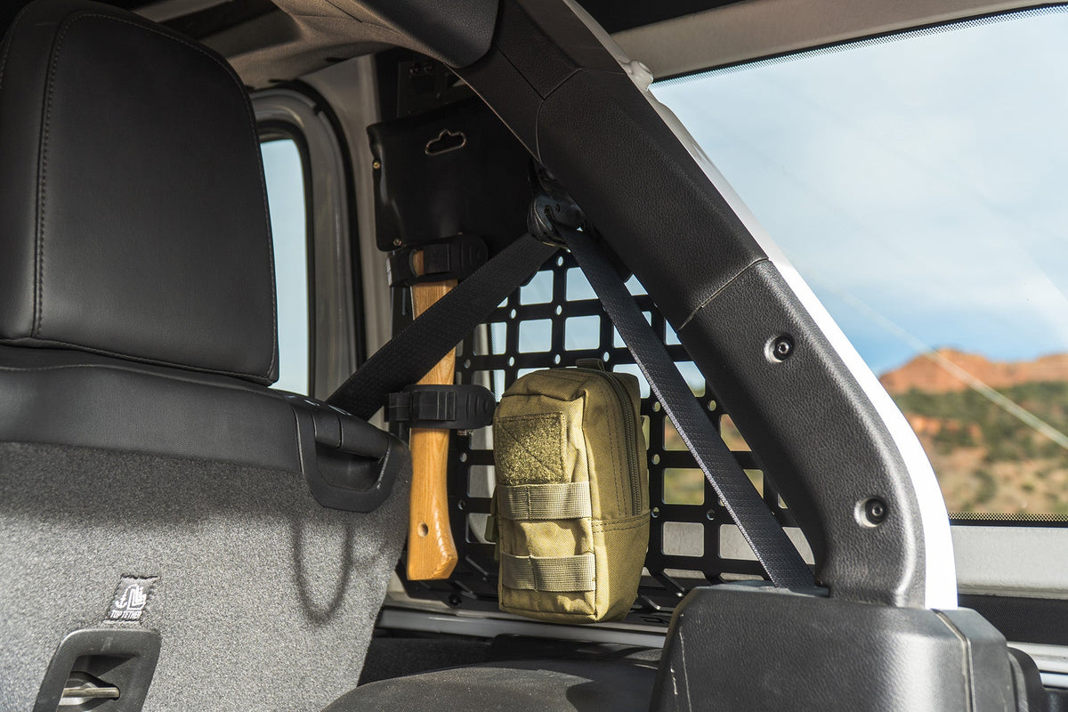 DV8 Offroad - 2018-2026 Jeep Wrangler JL 4-Door Rear Window Pocketed Molle Panels - MPJL-02