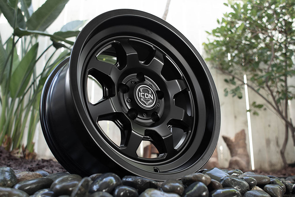 ICON Nuevo 17 X 8.5 6 X 135 6mm Offset 5in BS Satin Black - 8117856350SB