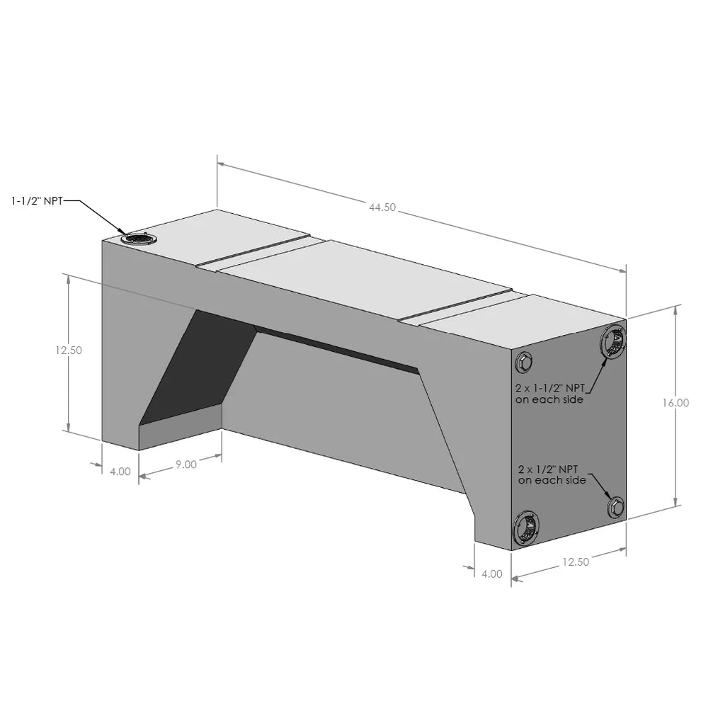 S&amp;B 20 Gallon Wheel Well Water Tank (Both Sides) - 10-3002