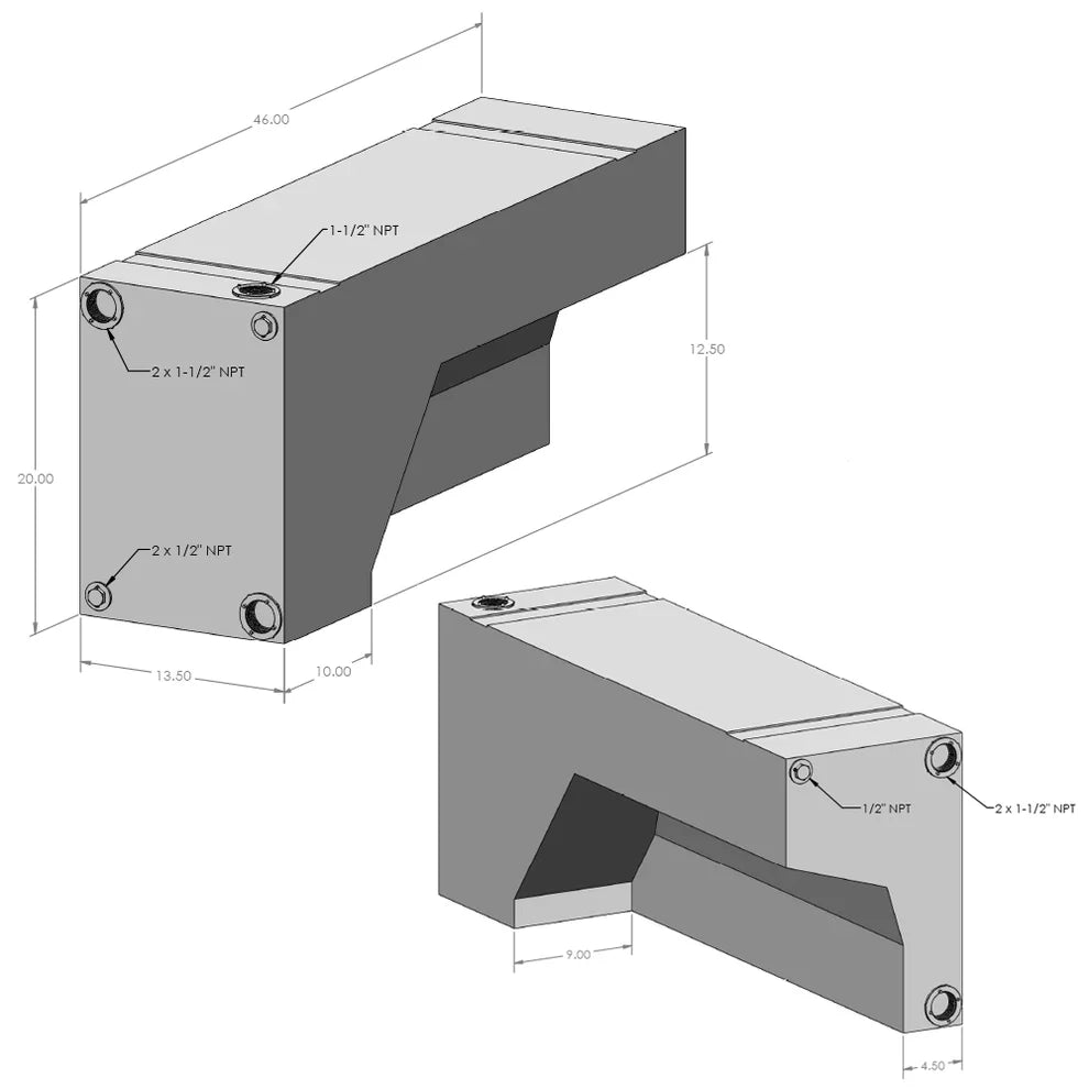 S&amp;B 35 Gallon Wheel Well Water Tank (Passenger Side) - 10-3007