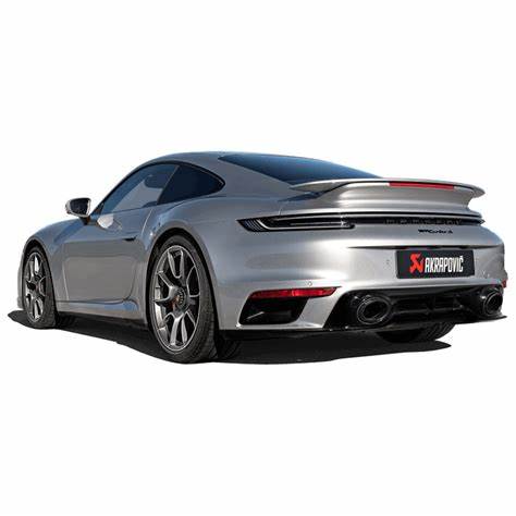 Akrapovic 20+ Porsche 911 Turbo/Turbo S (992) Slip-On Race Line (Titanium) w/Black Titanium Tips - S-PO/TI/19-TPB