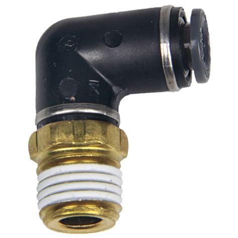 Air Lift Elbow Male - 1/4in MNPT X 1/4in PTC - DOC - SMC - 21779