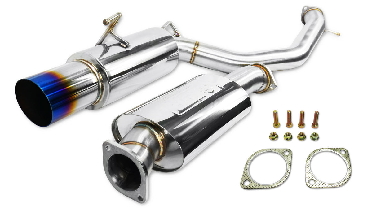 ISR Performance GT Single Exhaust With Burnt Tip - Nissan 370Z - IS-GT-370Z-BT