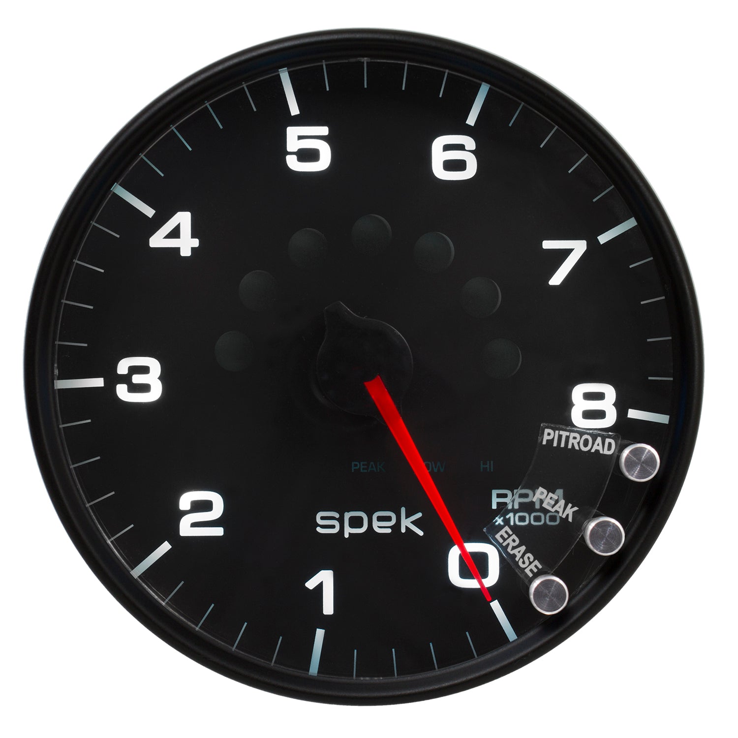 Autometer Spek-Pro Gauge Tachometer 5in 8K Rpm W/Shift Light & Peak Mem Black/Black - P23832