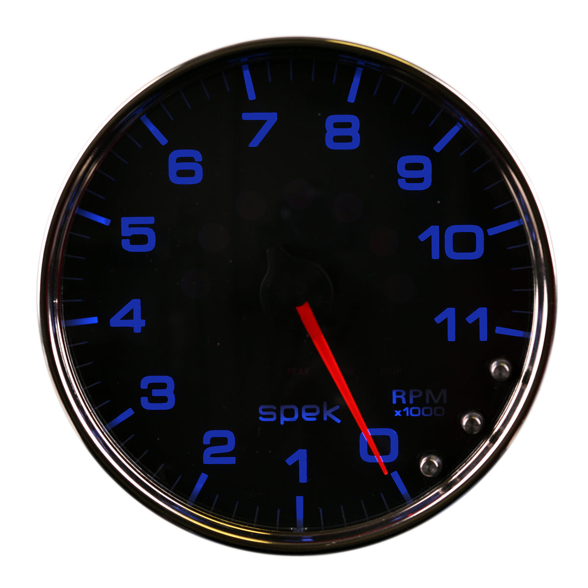Autometer Spek-Pro Gauge Tachometer 5in 11K Rpm W/Shift Light & Peak Mem Black/Chrome - P23931