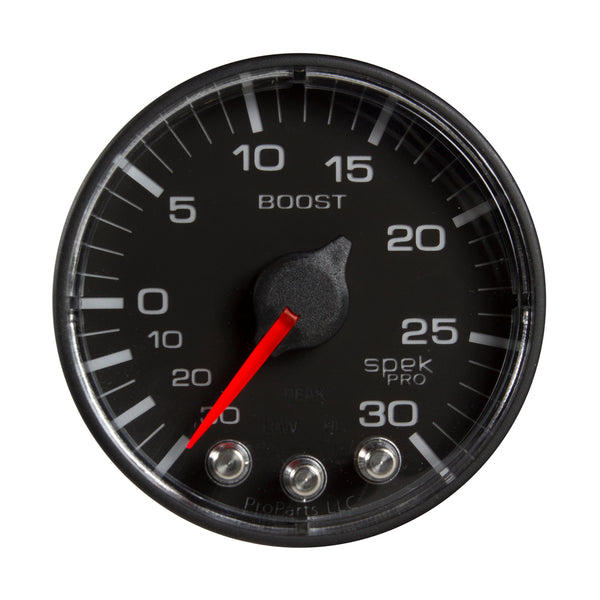 Autometer Spek-Pro 52.4mm 30inHG-30PSI Digital Stepper Motor Vac/Boost Gauge - P302328