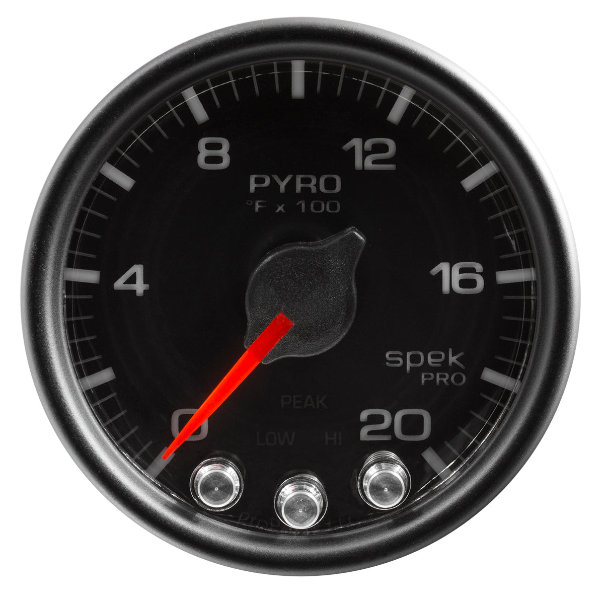 Autometer Spek-Pro Gauge Pyro. (Egt) 2 1/16in 2000f Stepper Motor W/Peak & Warn Blk/Blk - P31032