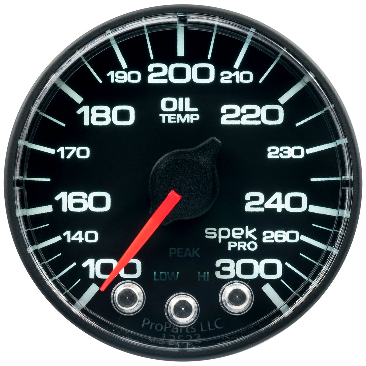 Autometer Spek-Pro 52.4mm 100-300 F Deg Digital Stepper Motor Oil Temp Gauge - P322328