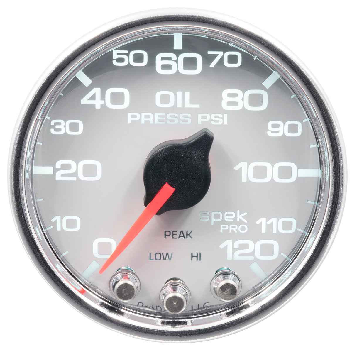 Autometer Spek-Pro 2-1/16in 0-120 PSI Digital Stepper Motor w/Peak & Warn Oil Pressue Gauge - P32511