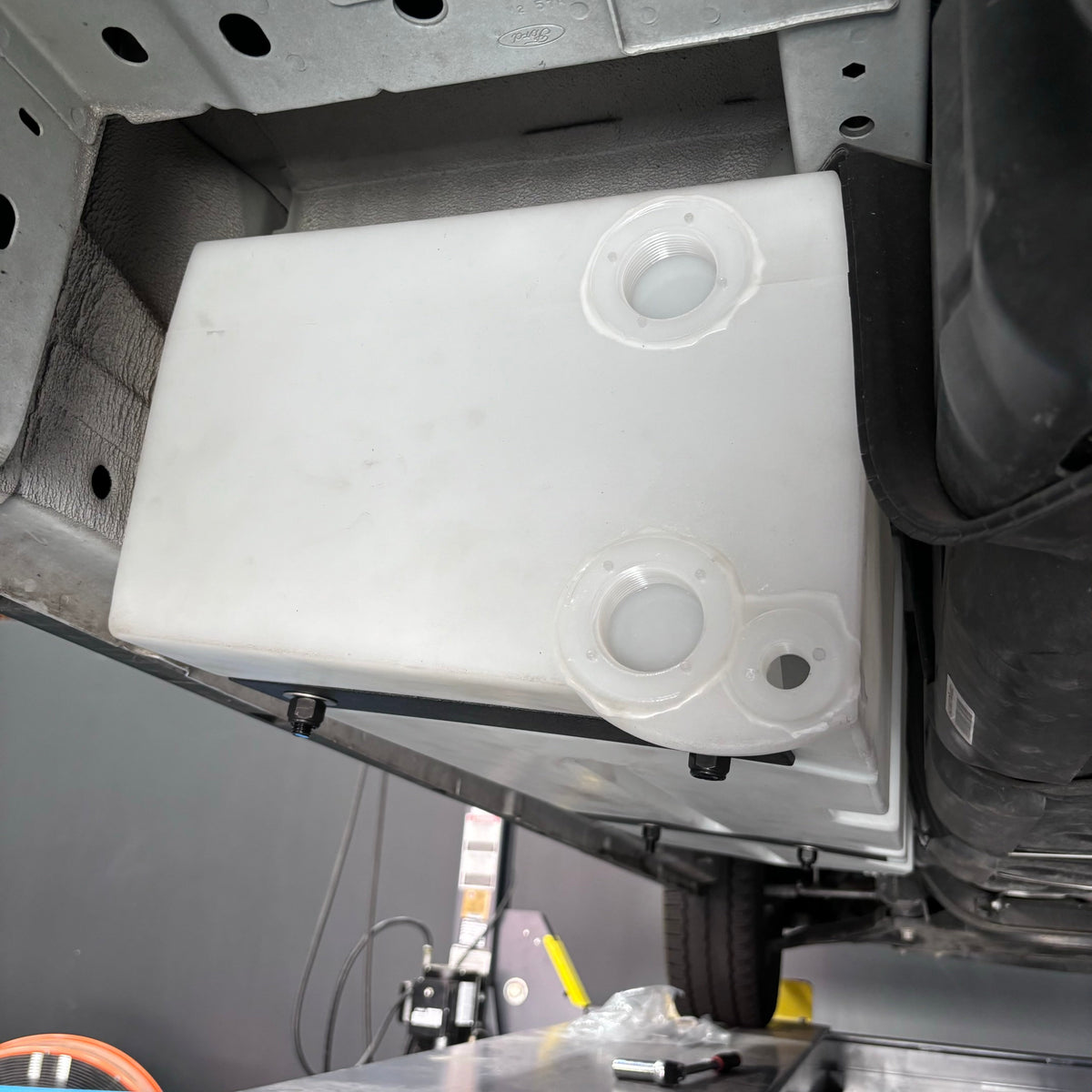 S&amp;B 22 Gallon Drivers Side Undercarriage Fresh/Grey Water Tank for 2015-2024 Ford Transit 148&quot; &amp; 148&quot; EXT - 10-3016