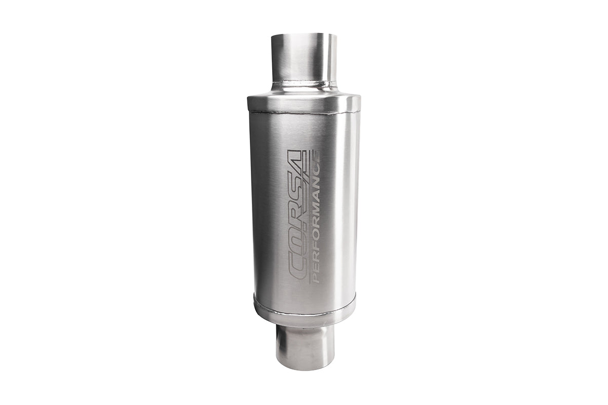 Corsa 304 Stainless Steel 3in I.D. Pro Series Packed Resonator (Weld In) (6-8DB) - Brushed - PKM2000