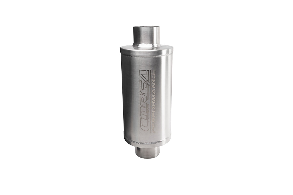 Corsa 304 Stainless Steel 2.50in I.D. Pro Series Packed Resonator (Weld In) (4-6DB) - Brushed - PKM2001