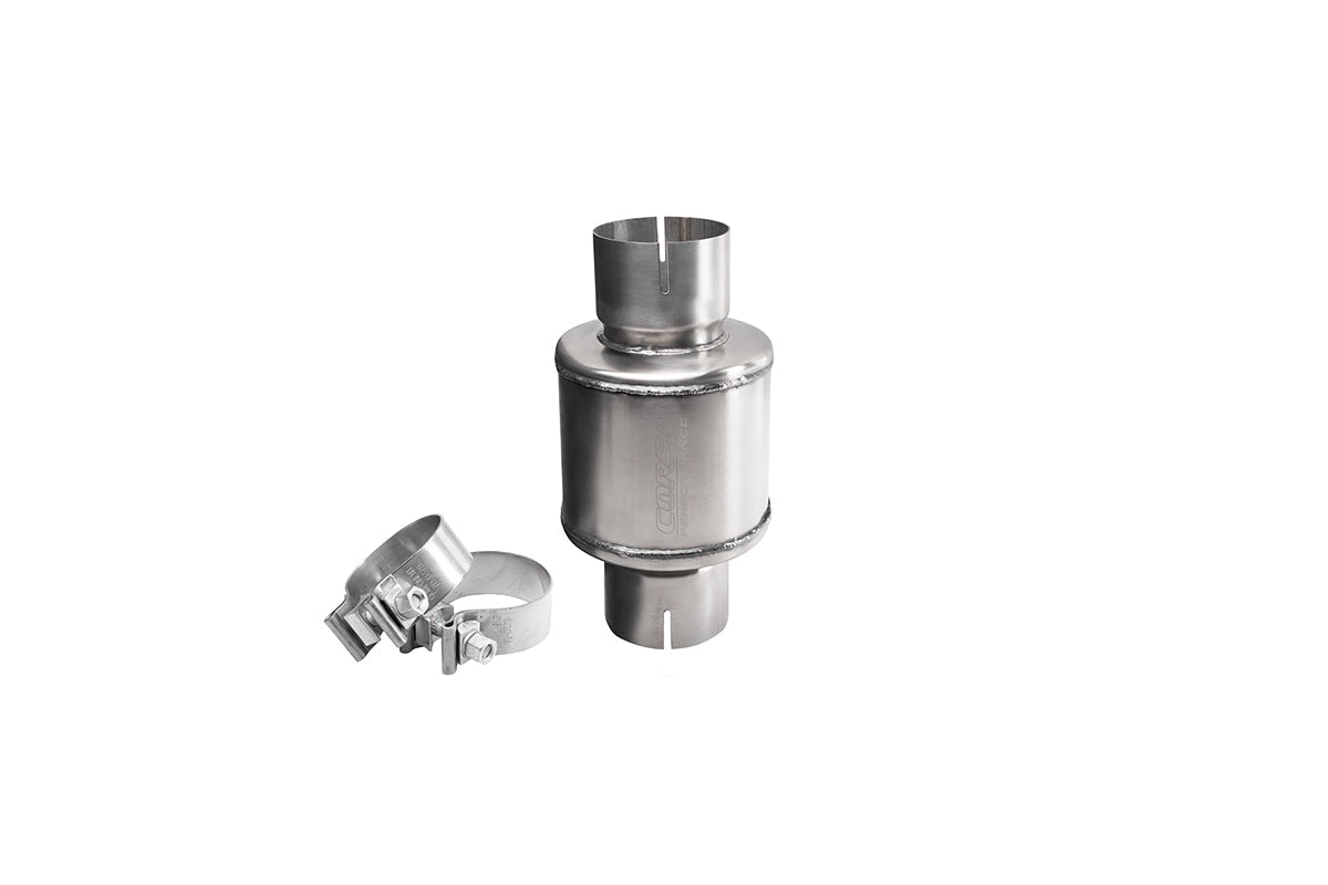 Corsa 304 Stainless Steel 3in Pro Series Packed Resonator (Slip Fit) (2-3DB) - Brushed - PKM2008