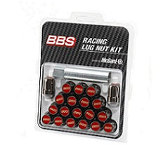BBS McGard Lug Nut Set 12x1.25 Red/Black - PLGM125BKR