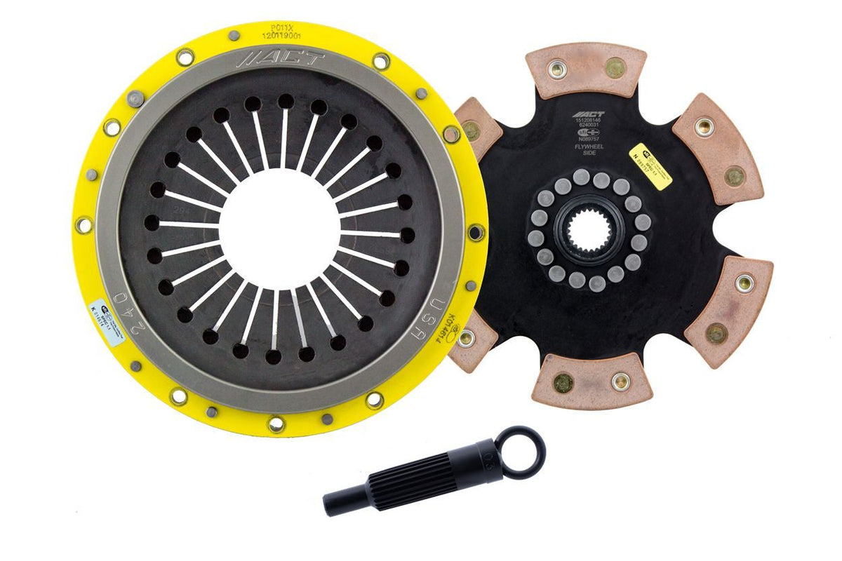 ACT 1991 Porsche 911 XT/Race Rigid 6 Pad Clutch Kit - PO1-XTR6