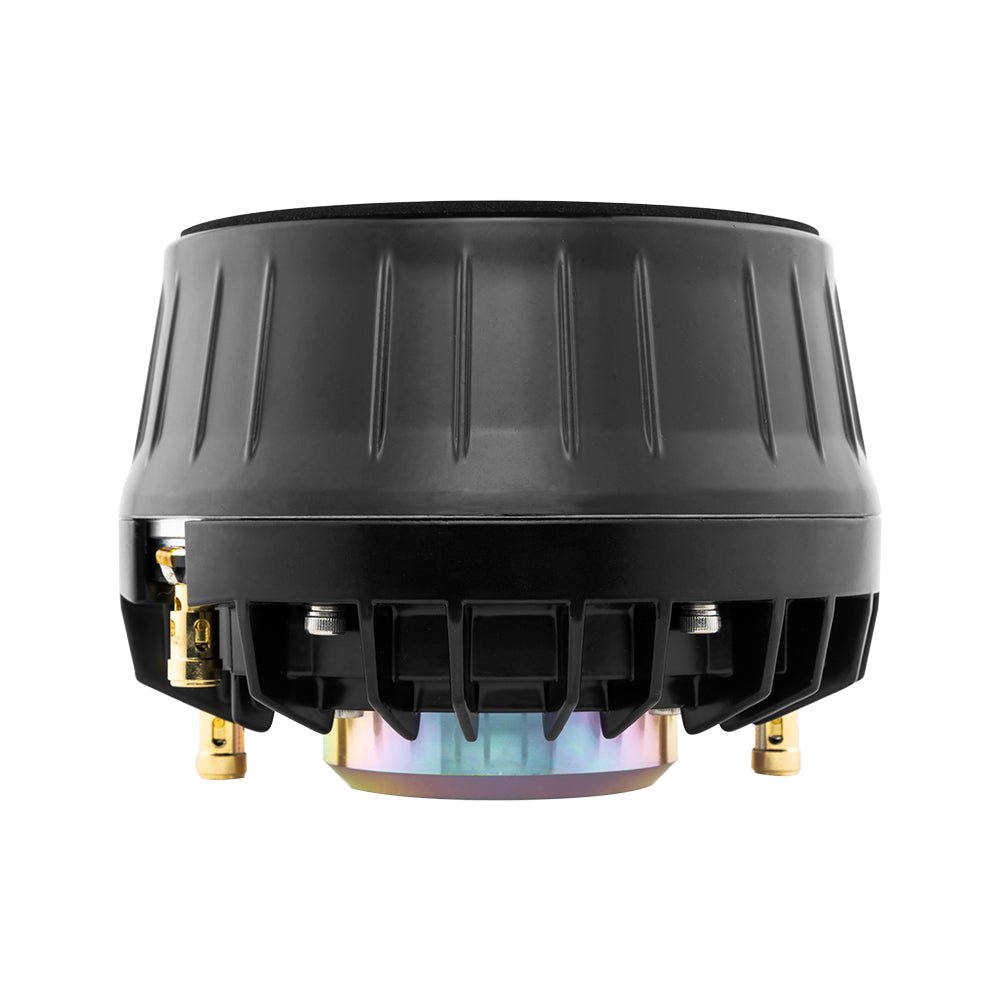 DS18 2in Bolt-On Throat 320 Watts Dual Polymer 1 x 3.5in Mid-Range 1.75in High Range 8ohm - PRO-DRNCOAX - side view