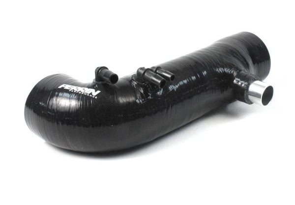 Perrin 02-07 WRX / 04-21 STi Black 3 inch Inlet Turbo Inlet - PSP-INT-410BK for 2008-2021 Subaru WRX STI - front view