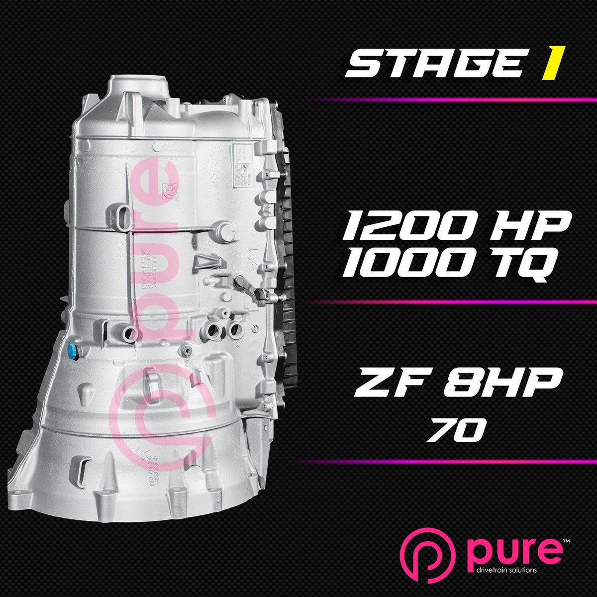 Pure Drivetrain 8HP70 High Performance Transmission Hard Parts Kit - AWD - Stage 1 - 12-89-1000