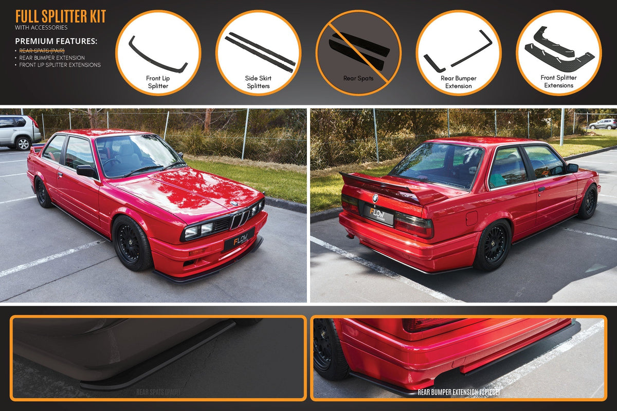 Flow Designs - E30 M-Tech 2 Full Lip Splitter Set