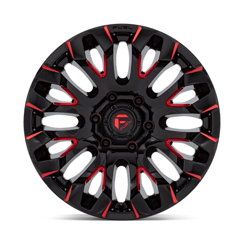 Fuel Off-Road D829 18X9 Gloss Black Milled W/ Red Tint 6x139.7 +1mm
