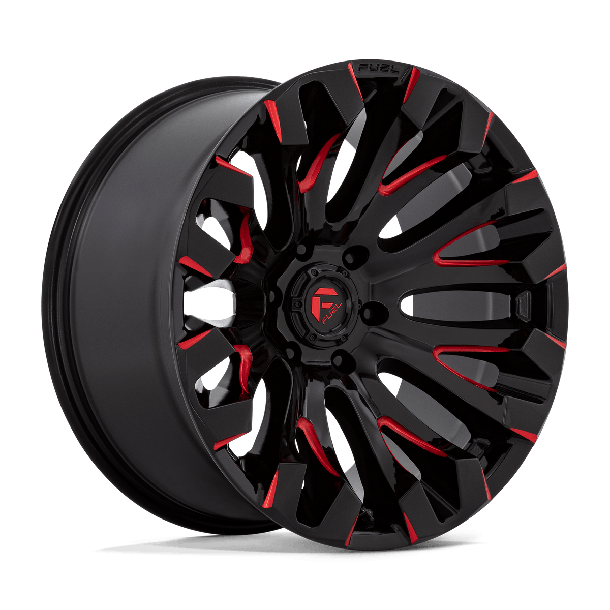 Fuel Off-Road D829 20X9 Gloss Black Milled W/ Red Tint 5x127 +1mm