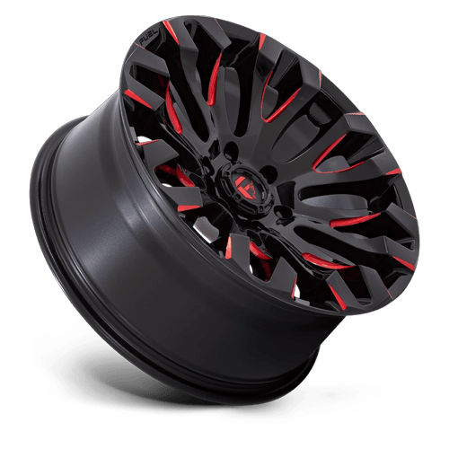 Fuel Off-Road D829 20X9 Gloss Black Milled W/ Red Tint 6x139.7 +1mm