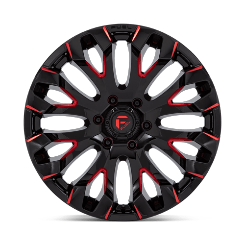 Fuel Off-Road D829 20X9 Gloss Black Milled W/ Red Tint 6x139.7 +1mm