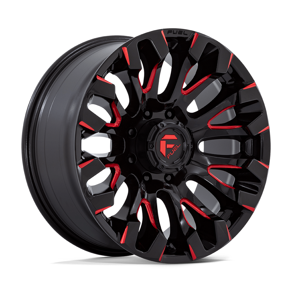 Fuel Off-Road D829 20X9 Gloss Black Milled W/ Red Tint 8x180 +1mm