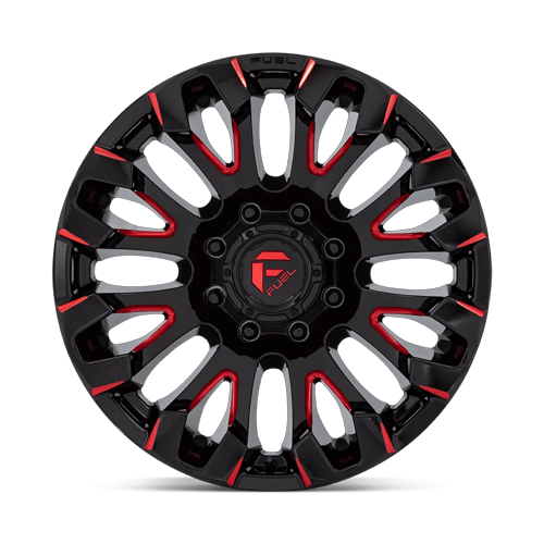 Fuel Off-Road D829 20X9 Gloss Black Milled W/ Red Tint 8x165.1 +1mm