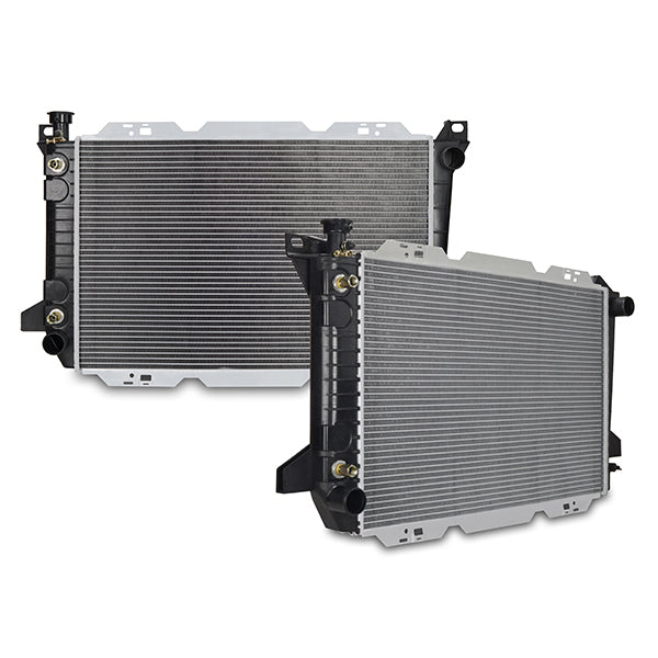 Mishimoto Ford Bronco Replacement Radiator 1985-1996 - R1451-AT for 1985-1997 Ford F 350 - angle view
