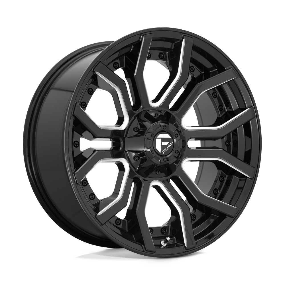 Fuel Off-Road D711 24X12 Gloss Black Milled 6x135/5.5 -44mm