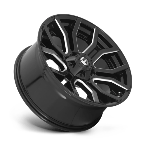 Fuel Off-Road D711 24X12 Gloss Black Milled 6x135/5.5 -44mm
