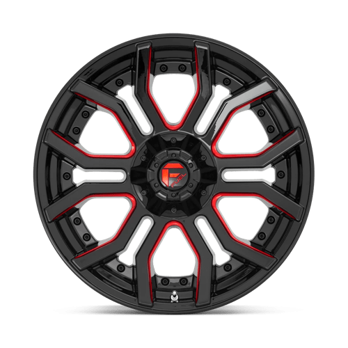 Fuel Off-Road D712 22X10 Gloss Black W/ Red Tint 6x135/5.5 -18mm