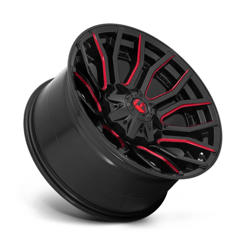 Fuel Off-Road Aluminum Wheels 20X10 Rage D712 Gloss Black W/ Red Tint