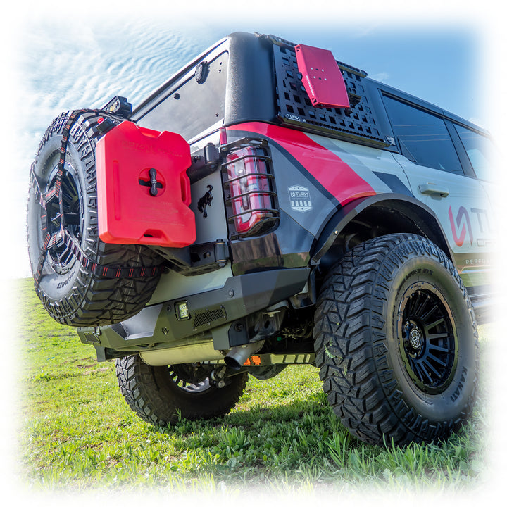 Turn Offroad 2021+ Ford Bronco Hyperlyte Rear Bumper - RB3-M1 for 2021-2026 Ford Bronco - angle view